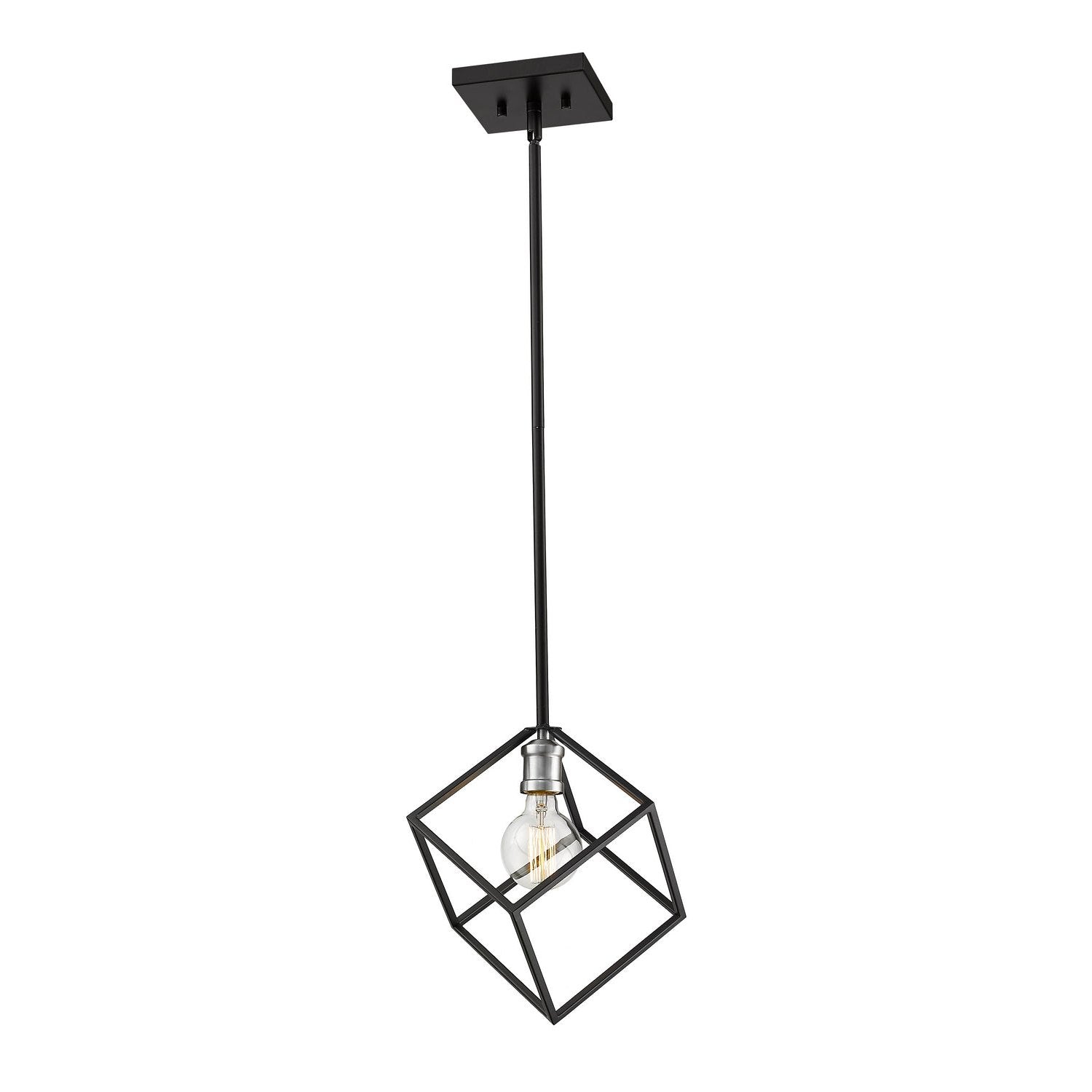 Z-Lite - 478P11-MB-BN - One Light Pendant - Vertical - Matte Black + Brushed Nickel
