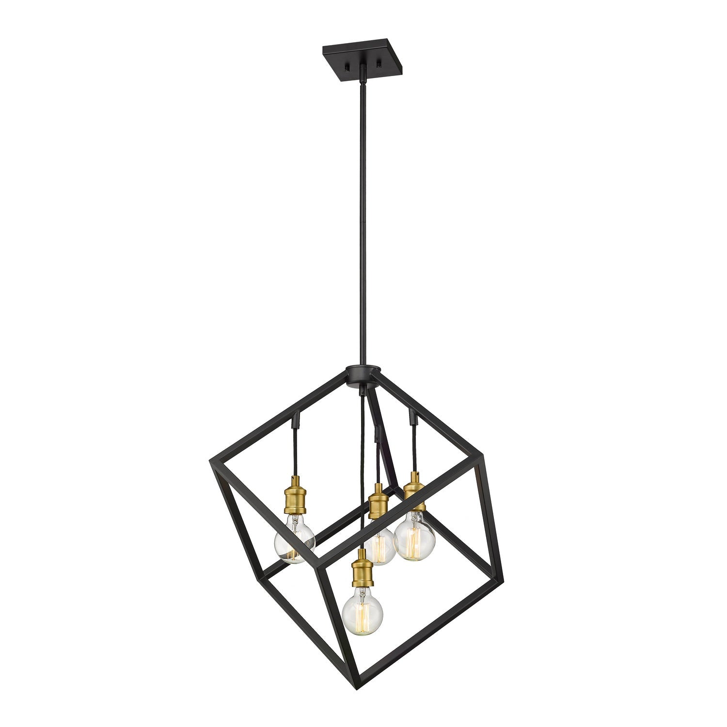 Z-Lite - 478P24-BRZ-OBR - Four Light Chandelier - Vertical - Bronze + Olde Brass