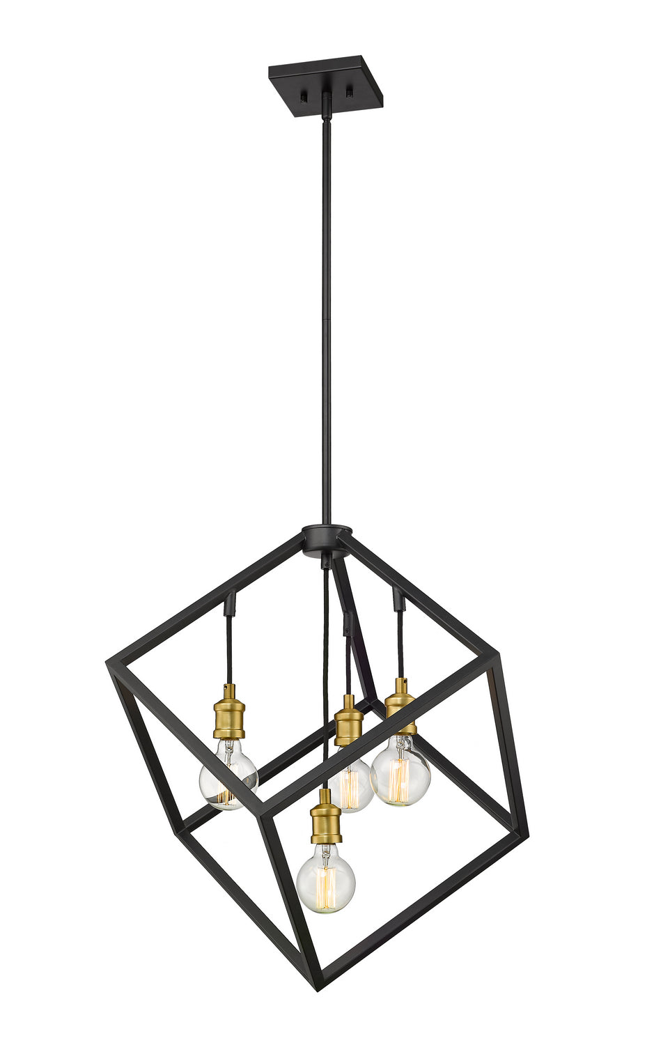 Z-Lite - 478P24-BRZ-OBR - Four Light Chandelier - Vertical - Bronze + Olde Brass