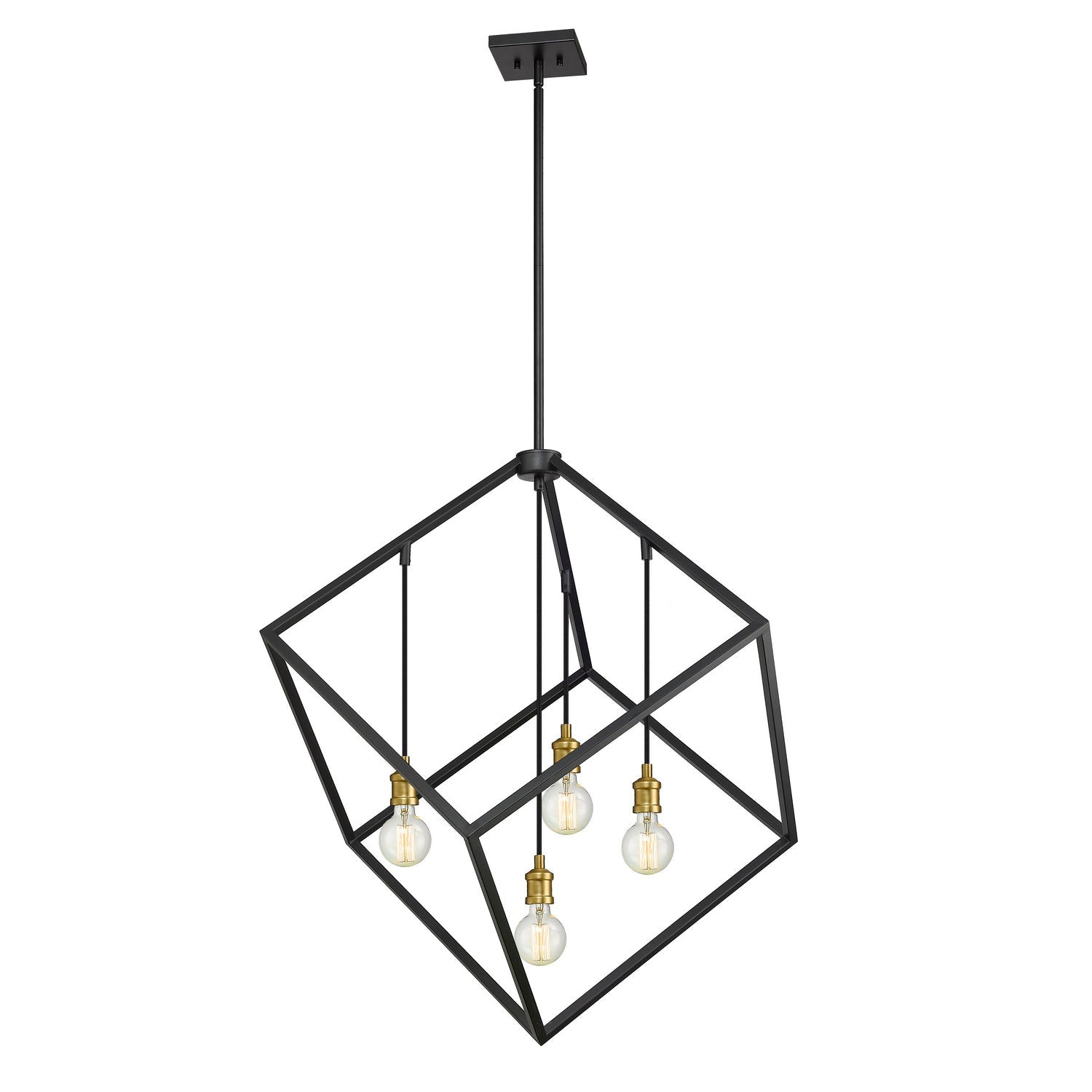 Z-Lite - 478P34-BRZ-OBR - Four Light Chandelier - Vertical - Bronze + Olde Brass