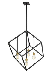 Z-Lite - 478P34-BRZ-OBR - Four Light Chandelier - Vertical - Bronze + Olde Brass