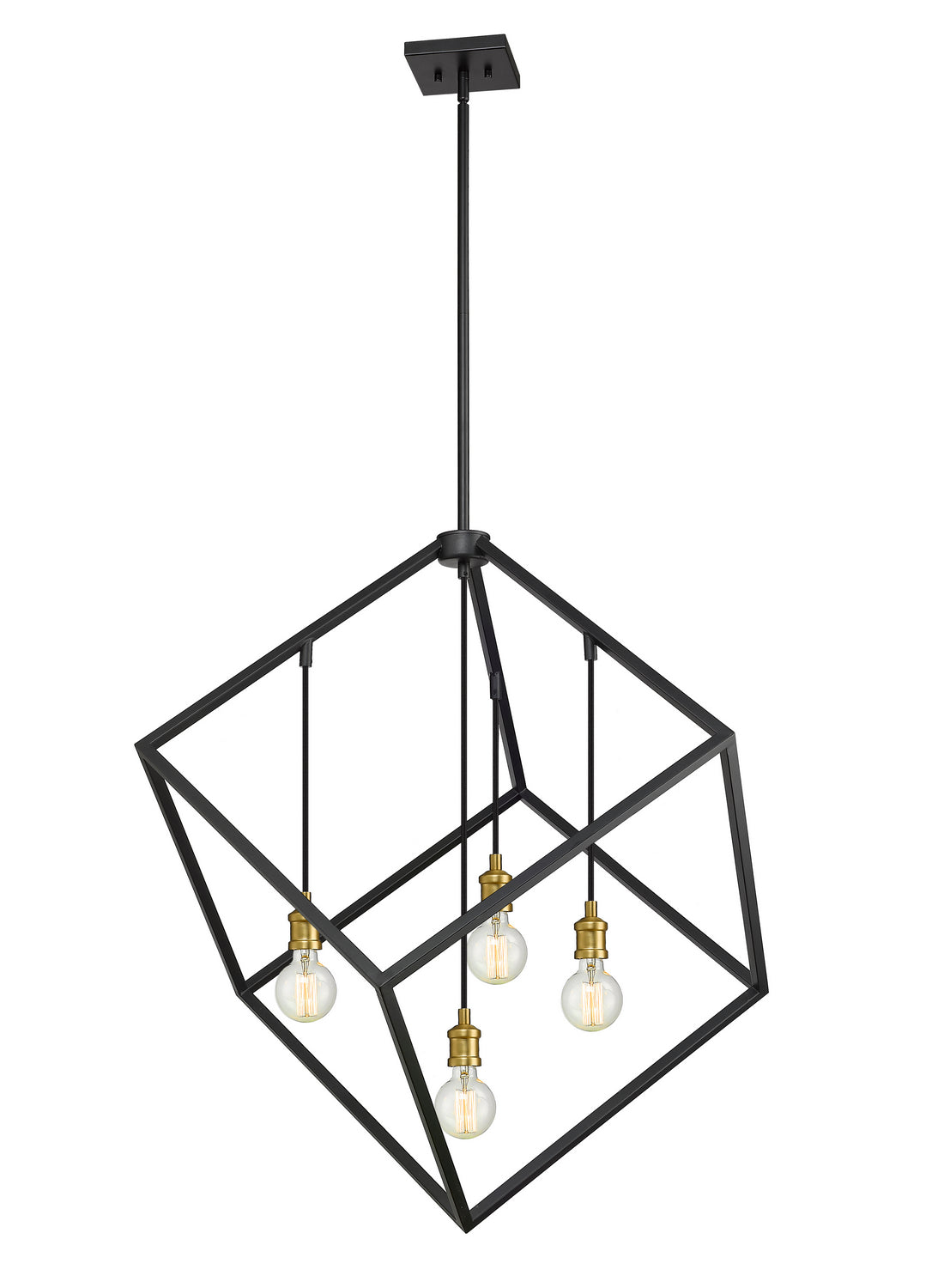 Z-Lite - 478P34-BRZ-OBR - Four Light Chandelier - Vertical - Bronze + Olde Brass
