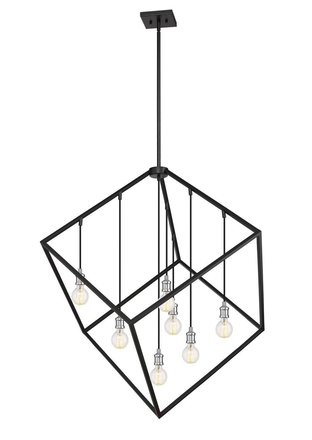 Z-Lite - 478P44-MB-BN - Seven Light Chandelier - Vertical - Matte Black + Brushed Nickel