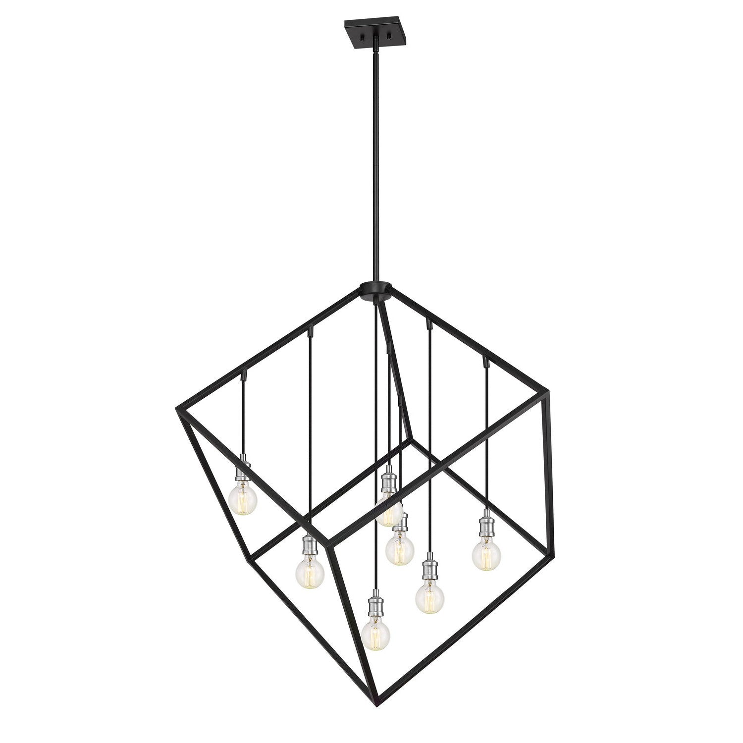 Z-Lite - 478P44-MB-BN - Seven Light Chandelier - Vertical - Matte Black + Brushed Nickel