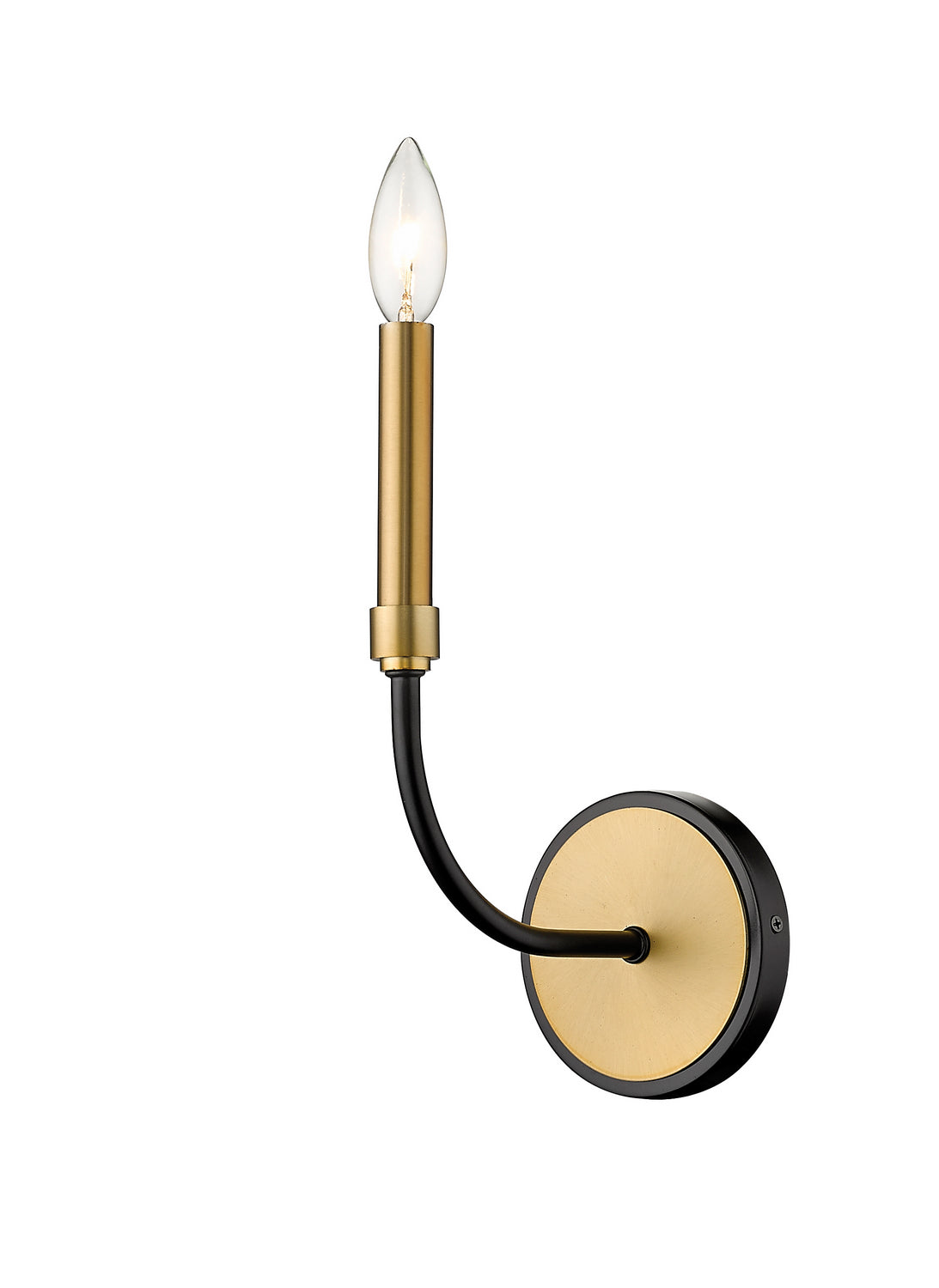 Z-Lite - 479-1S-MB-OBR - One Light Wall Sconce - Haylie - Matte Black + Olde Brass