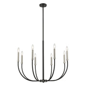 Z-Lite - 479-8MB-BN - Eight Light Chandelier - Haylie - Matte Black + Brushed Nickel