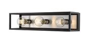 Z-Lite - 480-3V-MB-BN - Three Light Vanity - Kube - Matte Black + Brushed Nickel