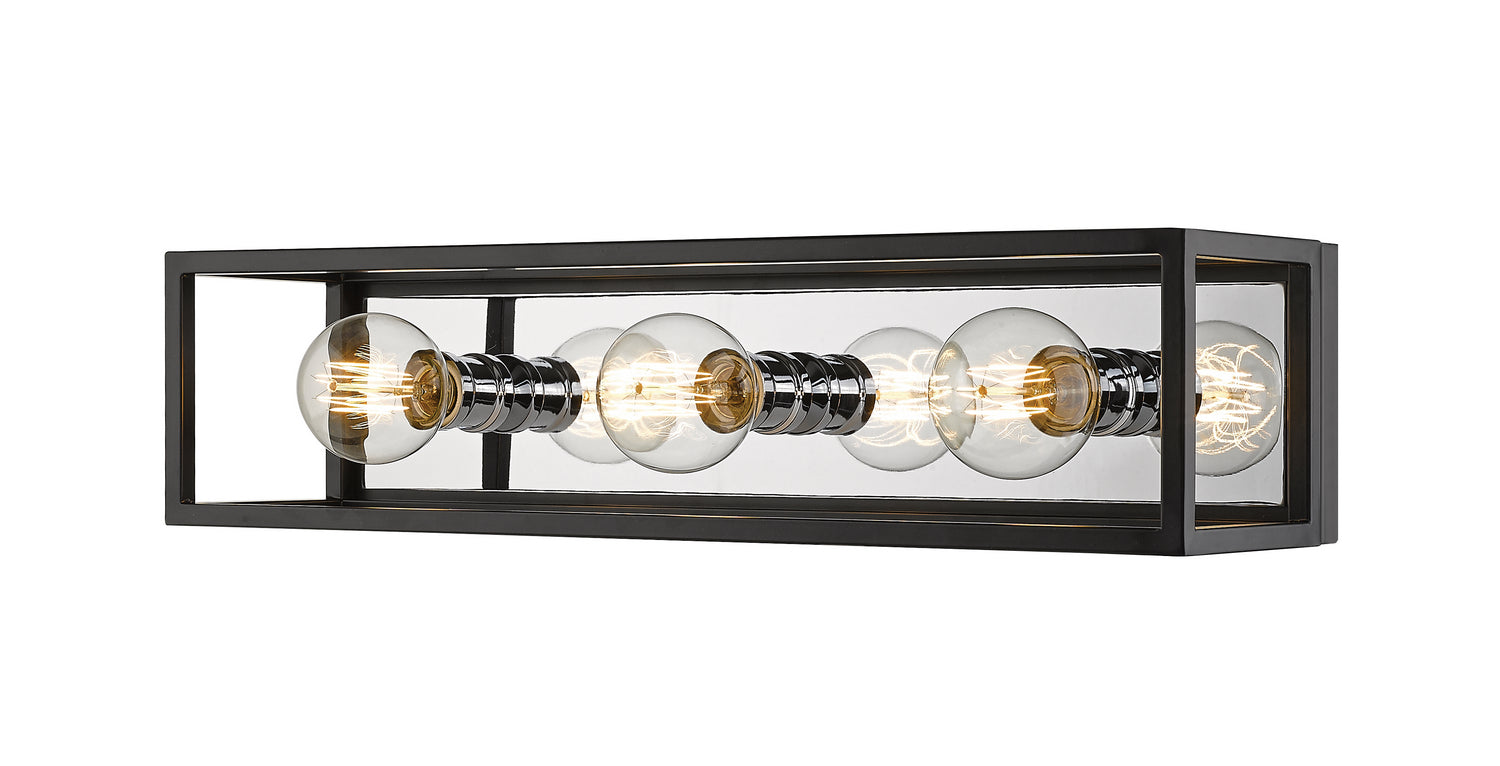 Z-Lite - 480-3V-MB-CH - Three Light Vanity - Kube - Matte Black + Chrome