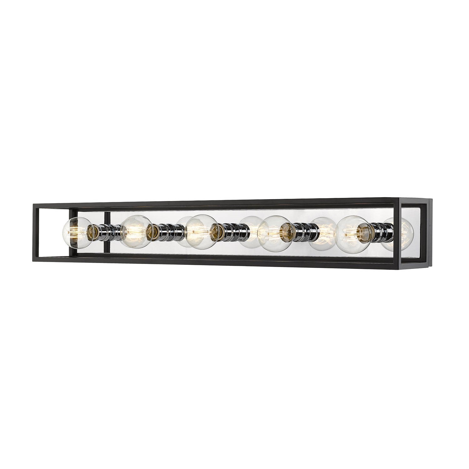 Z-Lite - 480-5V-MB-CH - Five Light Vanity - Kube - Matte Black + Chrome