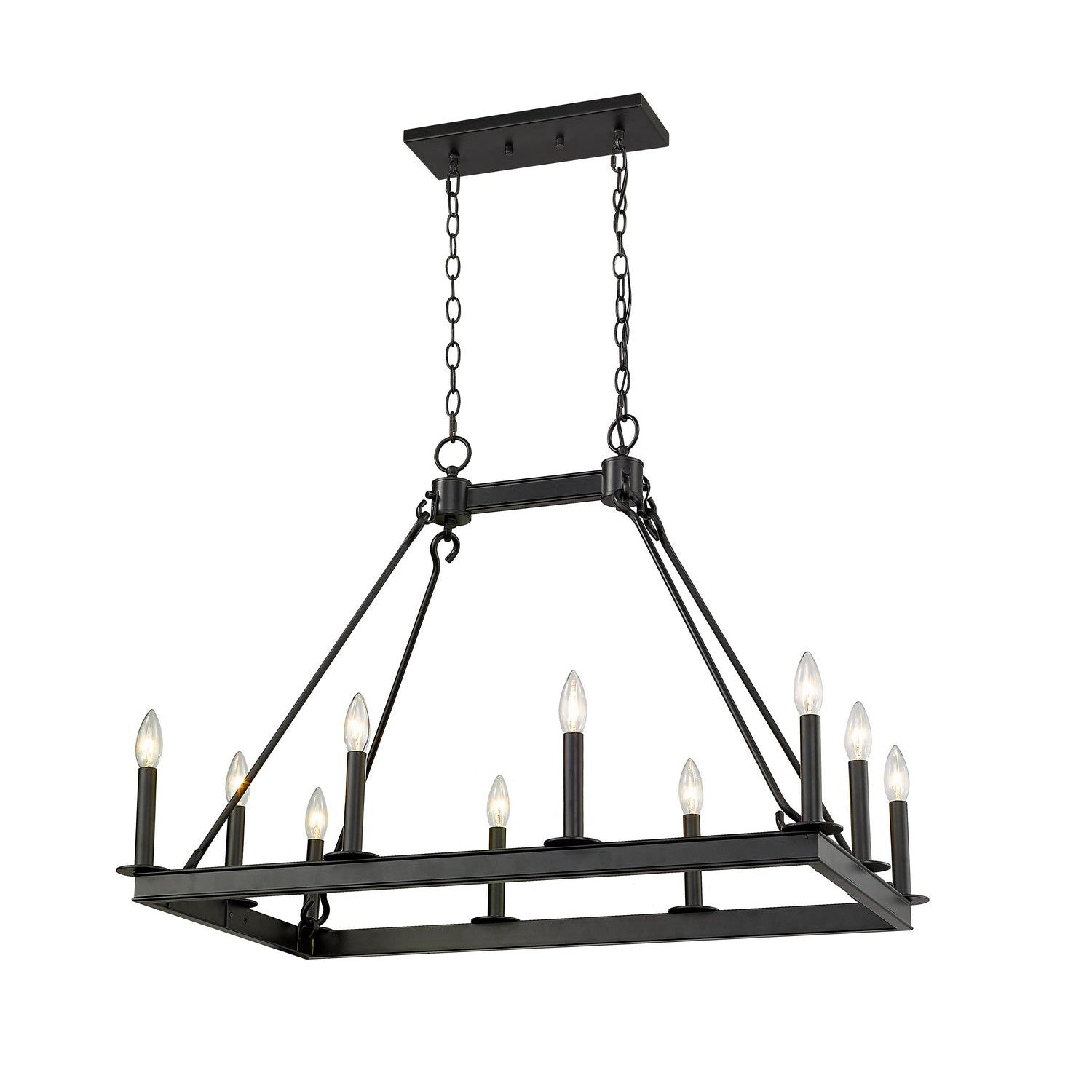 Z-Lite - 482-10L-MB - Ten Light Linear Chandelier - Barclay - Matte Black