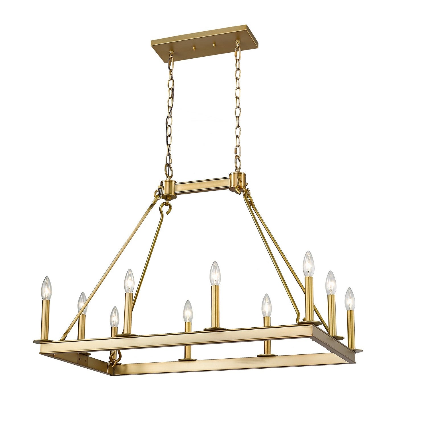 Z-Lite - 482-10L-OBR - Ten Light Linear Chandelier - Barclay - Olde Brass