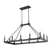 Z-Lite - 482-12L-MB - 12 Light Linear Chandelier - Barclay - Matte Black