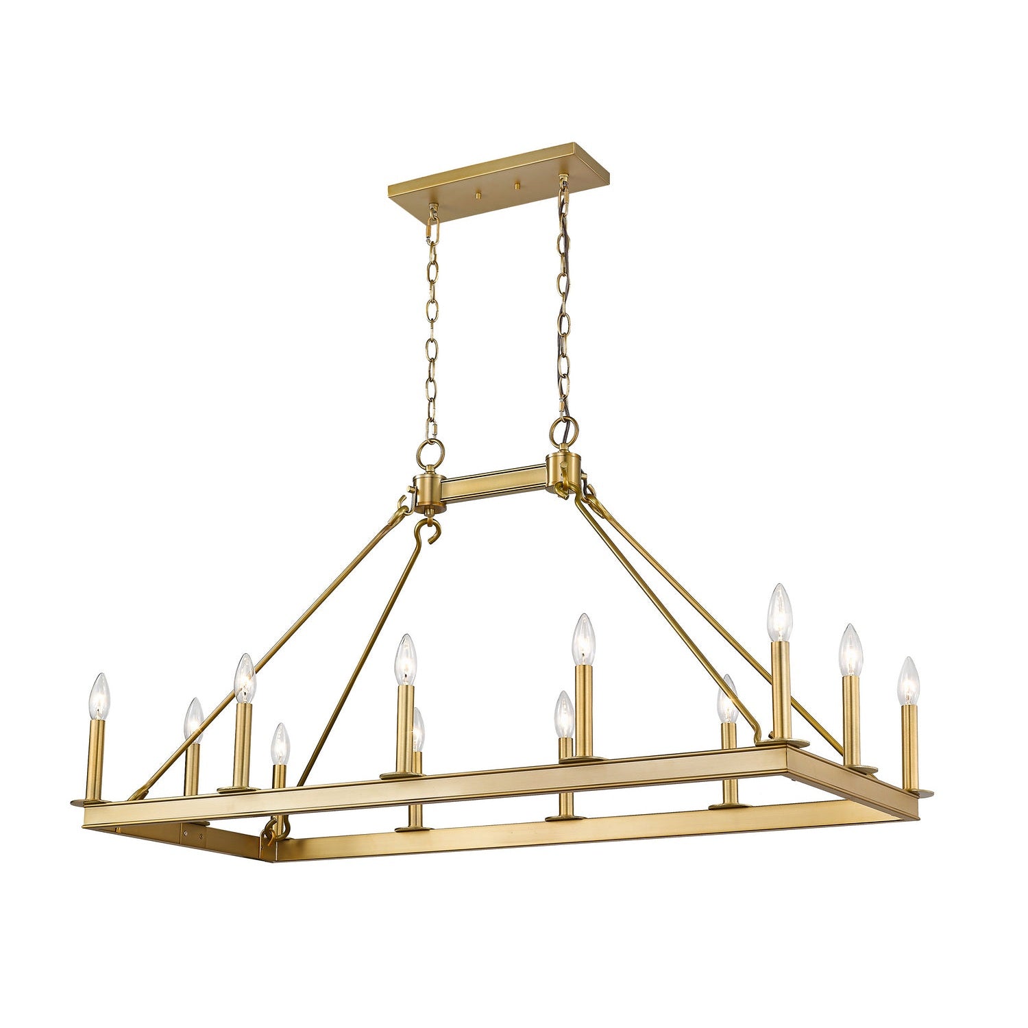 Z-Lite - 482-12L-OBR - 12 Light Linear Chandelier - Barclay - Olde Brass