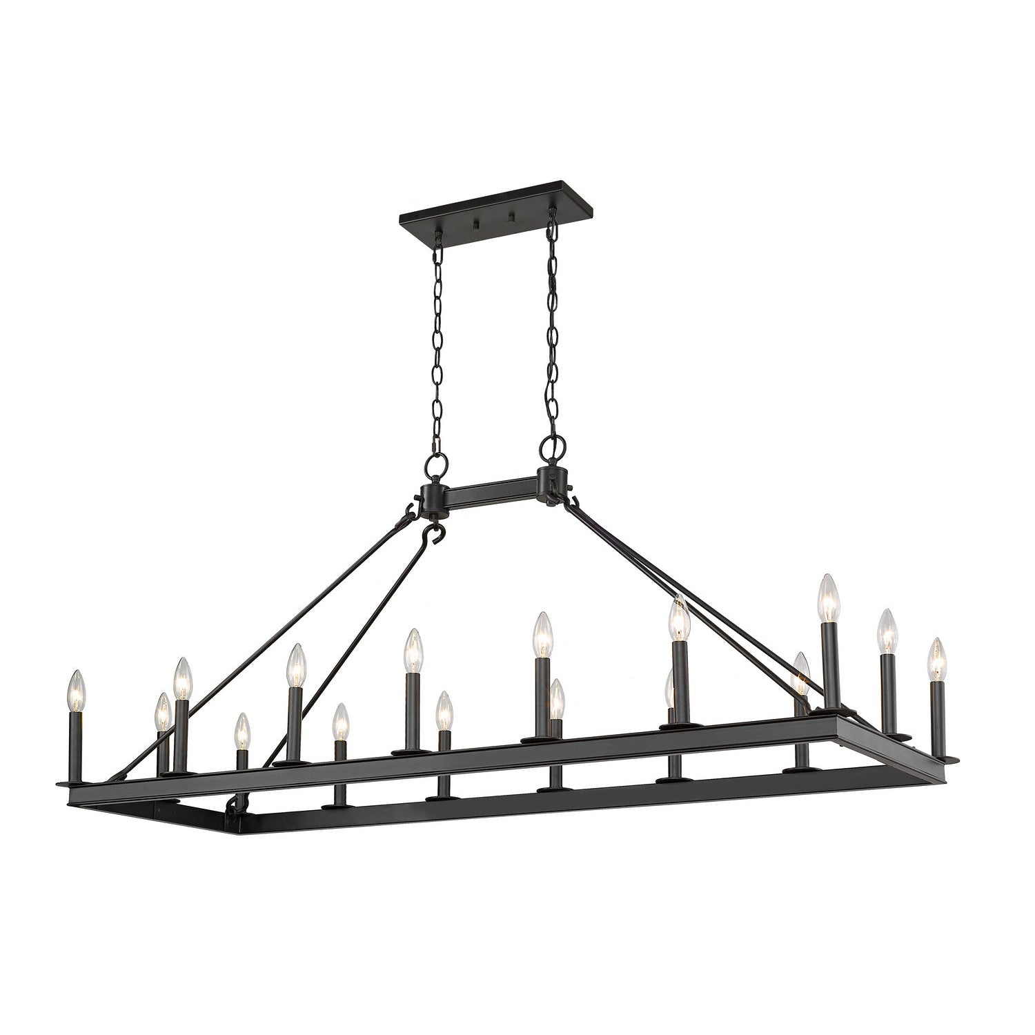 Z-Lite - 482-16L-MB - 16 Light Linear Chandelier - Barclay - Matte Black