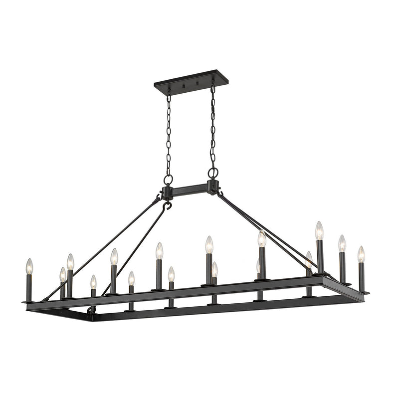 Z-Lite - 482-16L-MB - 16 Light Linear Chandelier - Barclay - Matte Black