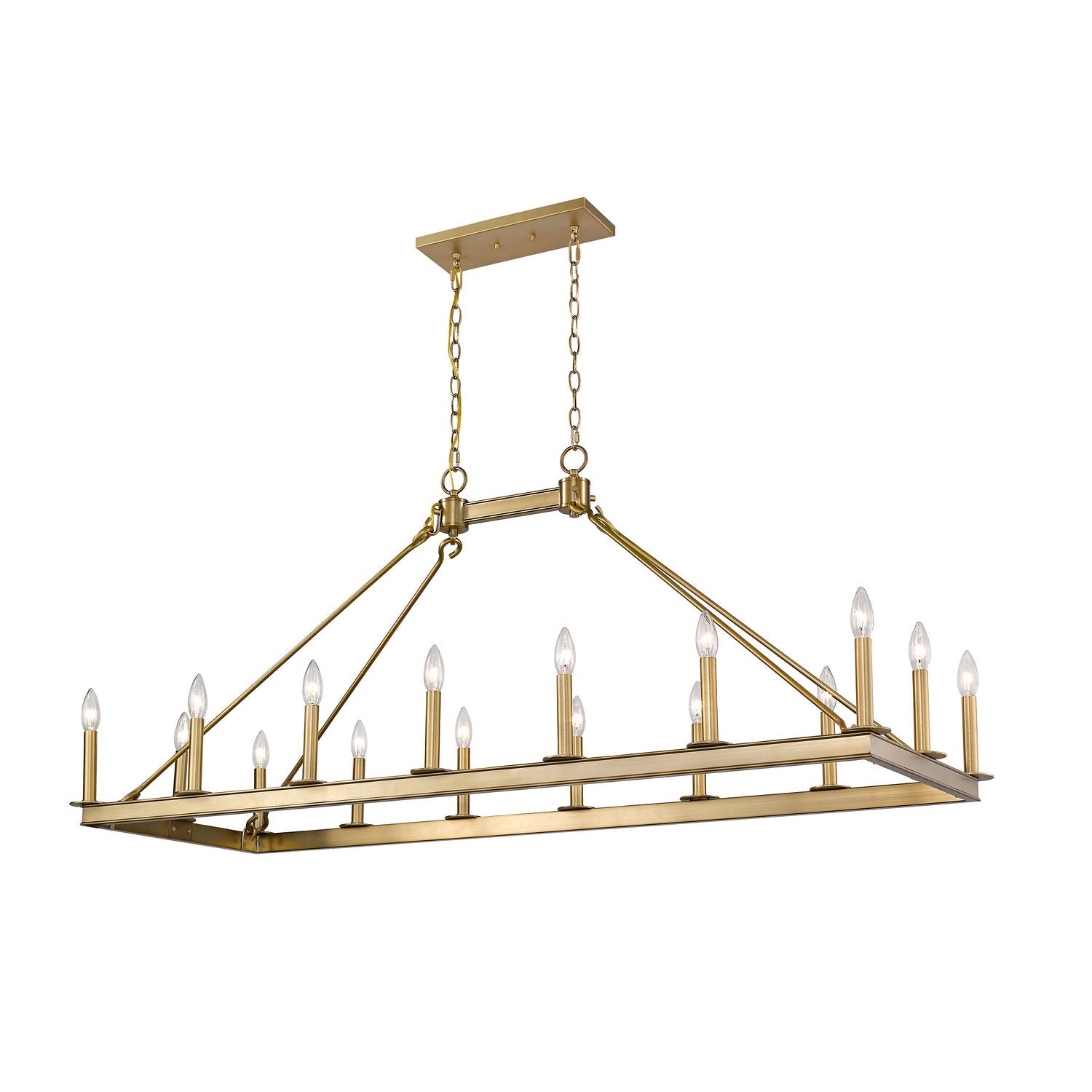 Z-Lite - 482-16L-OBR - 16 Light Linear Chandelier - Barclay - Olde Brass