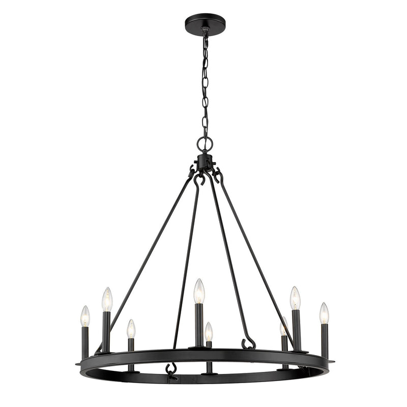 Z-Lite - 482R-8MB - Eight Light Chandelier - Barclay - Matte Black