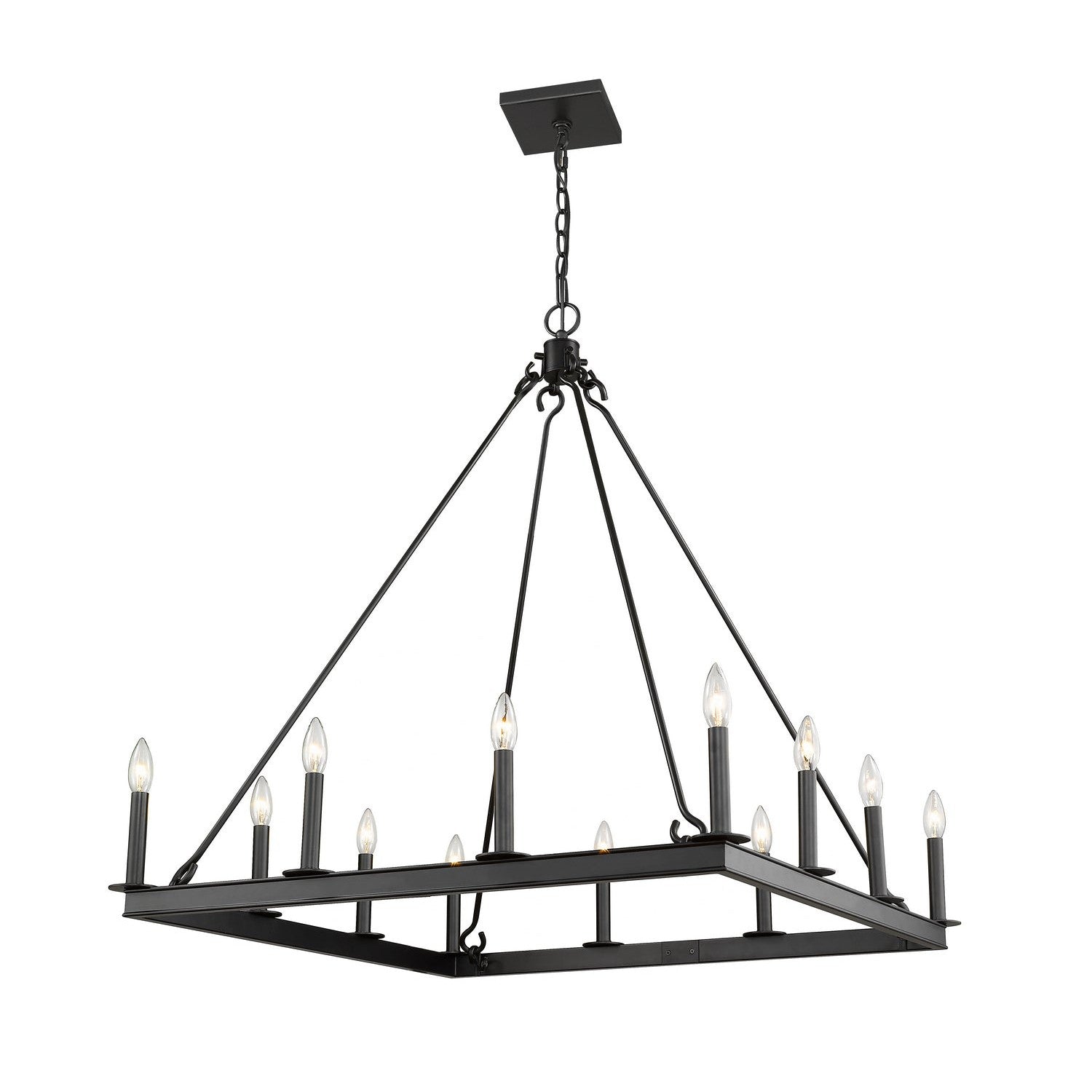 Z-Lite - 482S-12MB - 12 Light Chandelier - Barclay - Matte Black
