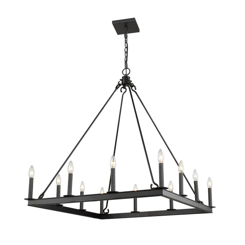 Z-Lite - 482S-12MB - 12 Light Chandelier - Barclay - Matte Black