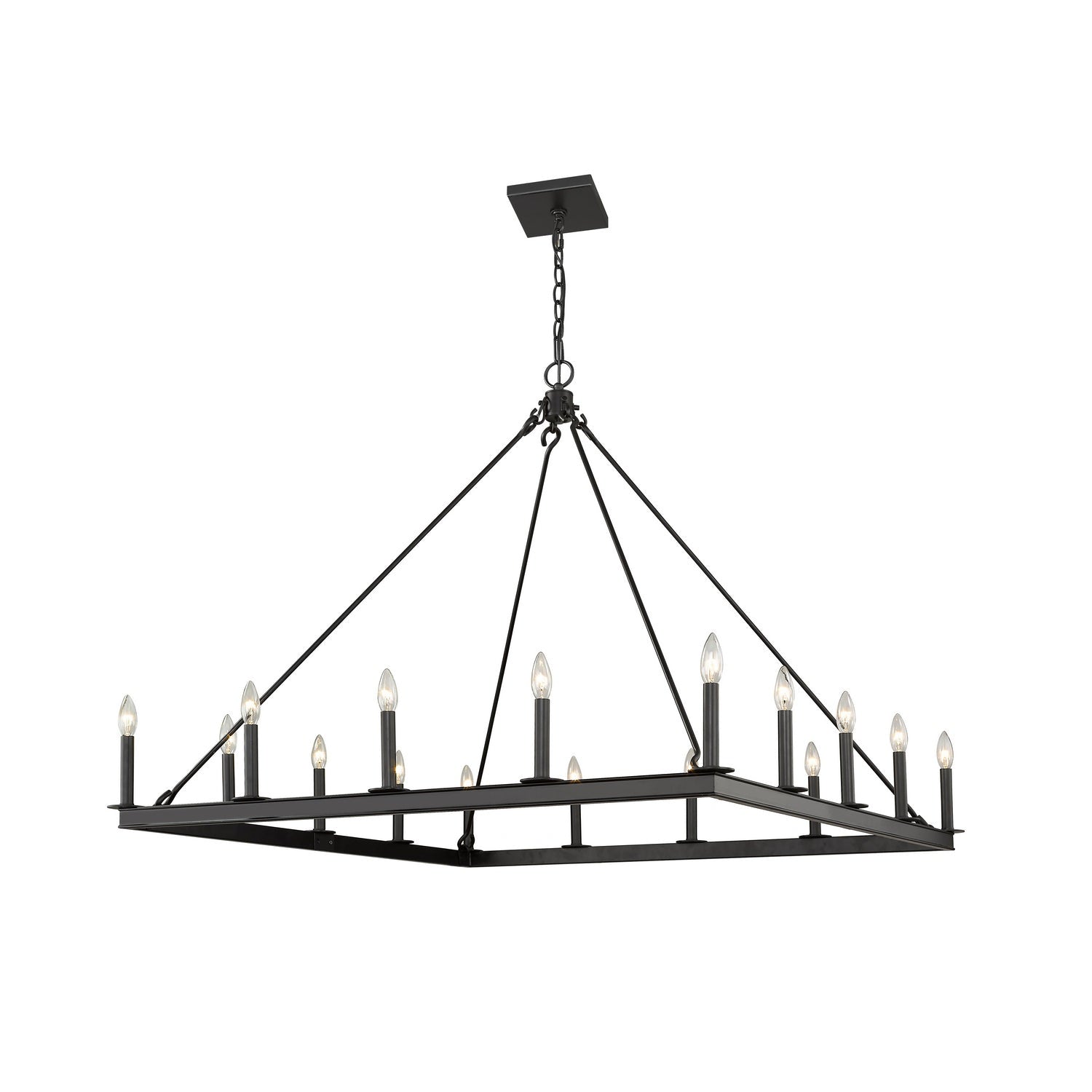 Z-Lite - 482S-16MB - 16 Light Chandelier - Barclay - Matte Black