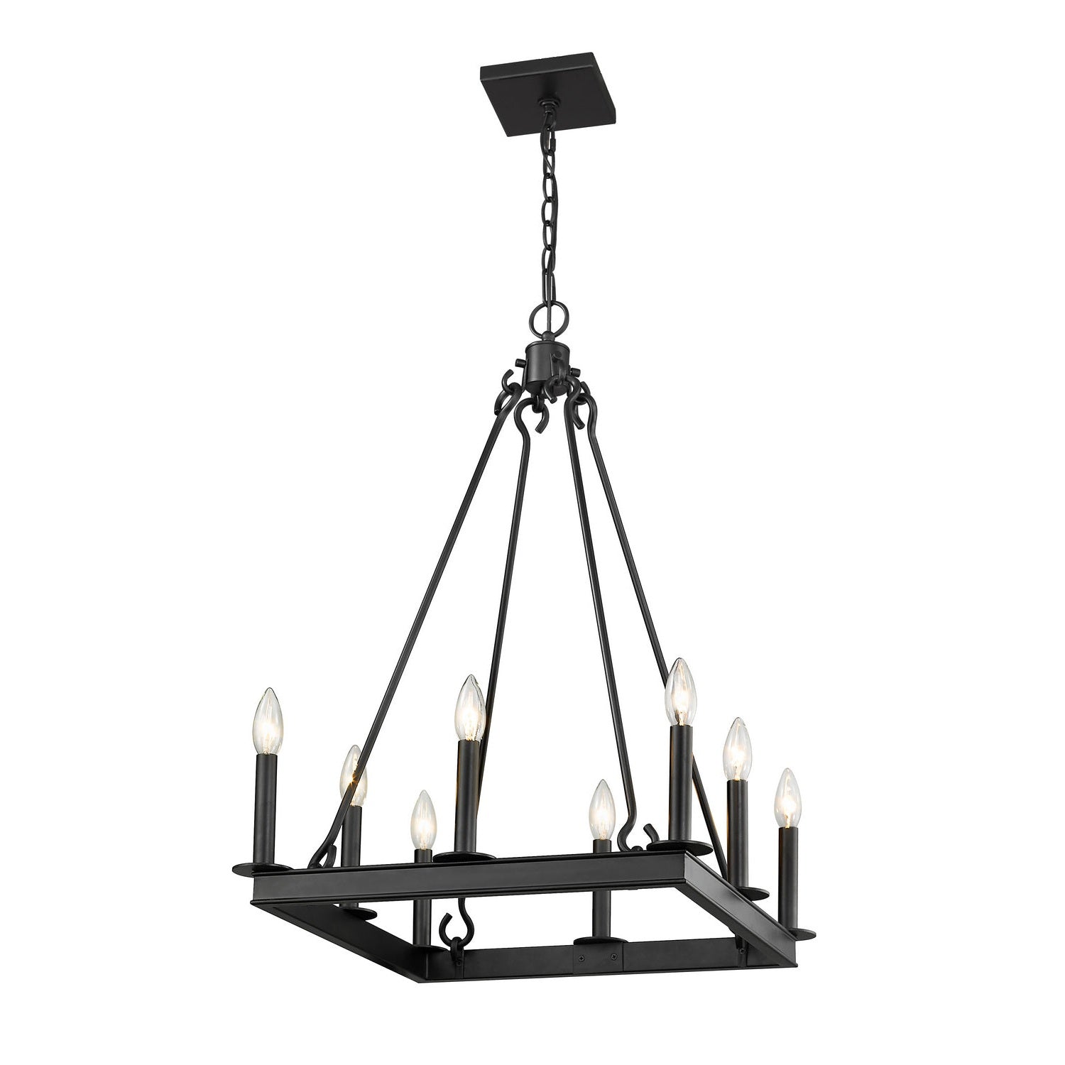 Z-Lite - 482S-8-20MB - Eight Light Chandelier - Barclay - Matte Black