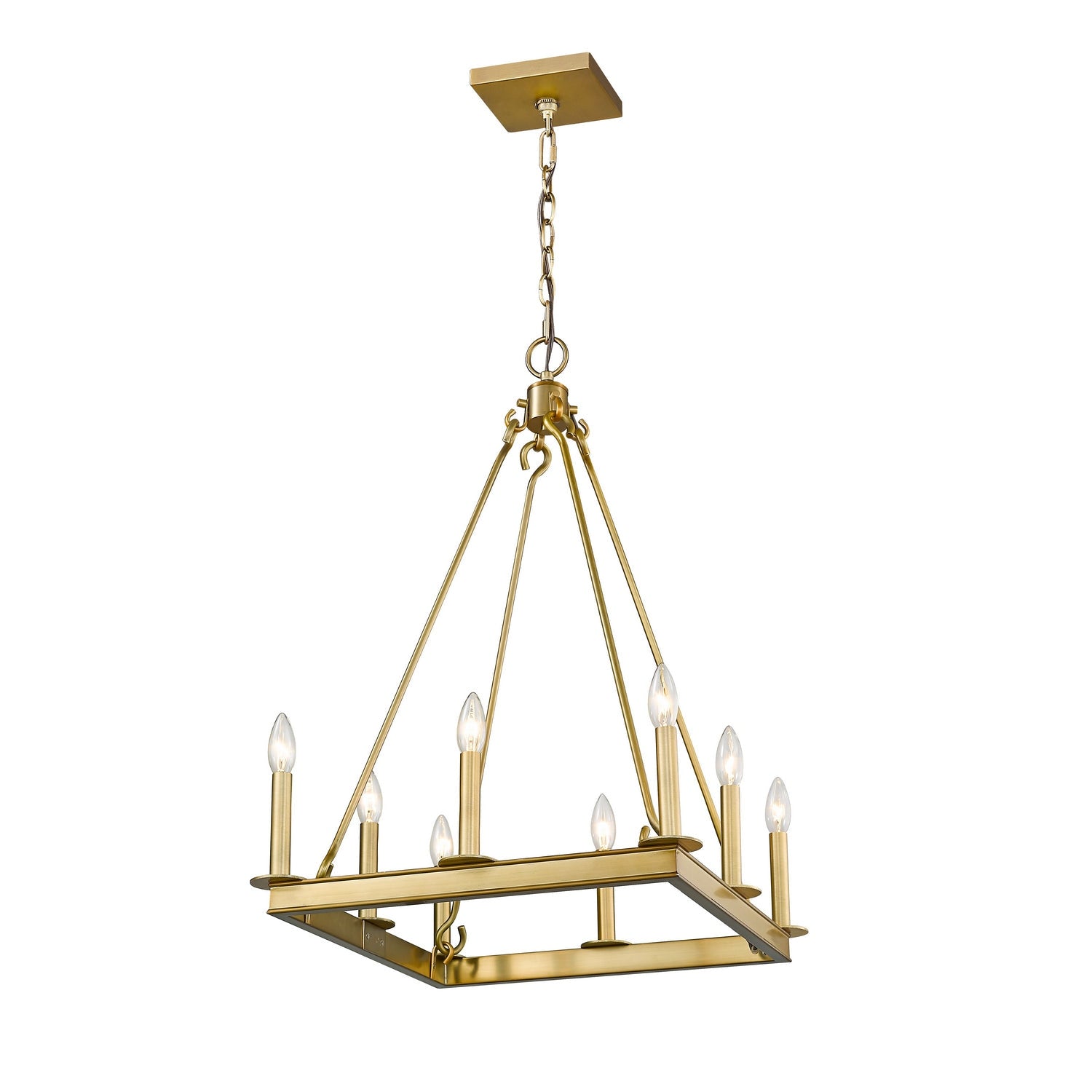 Z-Lite - 482S-8-20OBR - Eight Light Chandelier - Barclay - Olde Brass
