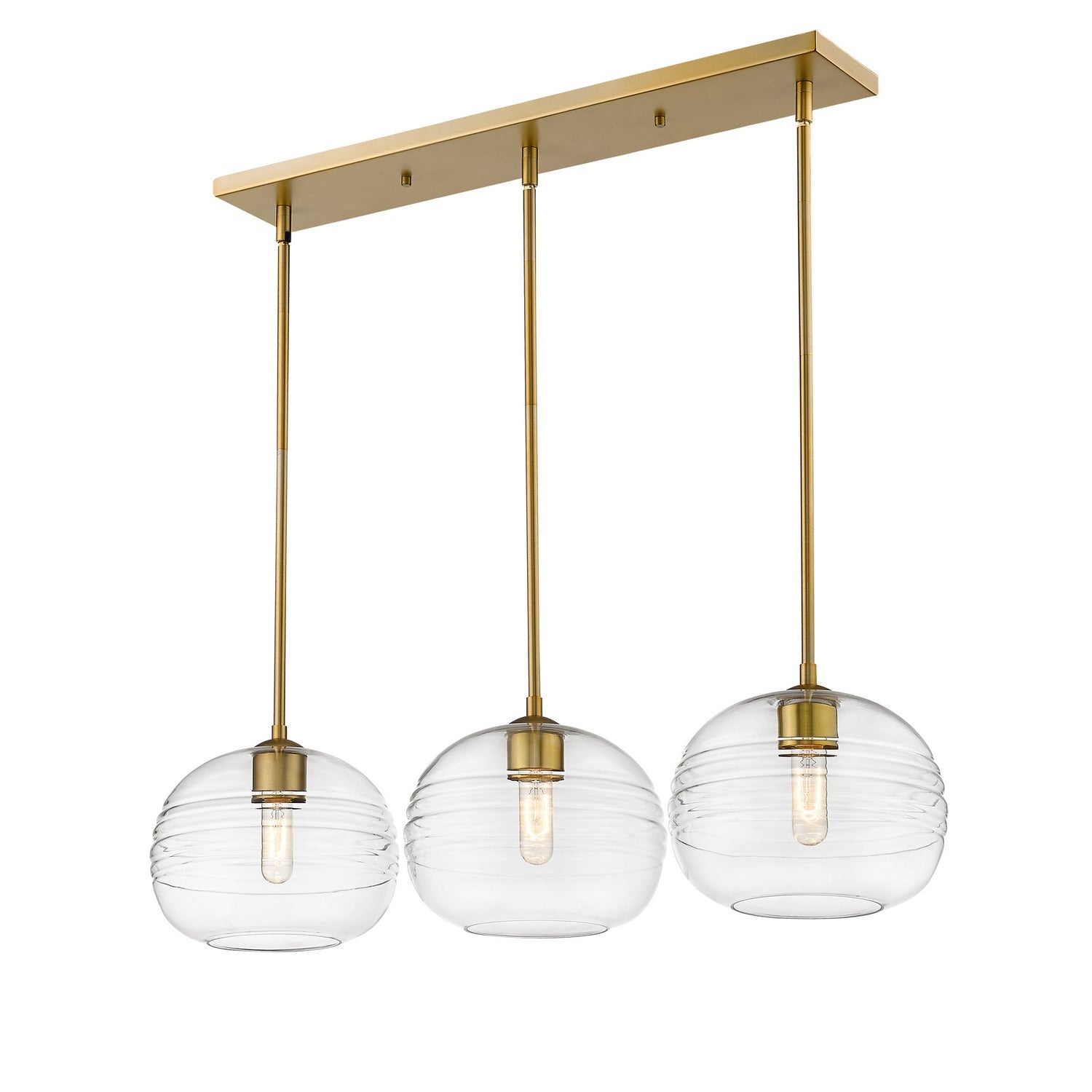 Z-Lite - 486P10-3L-OBR - Three Light Linear Chandelier - Harmony - Olde Brass