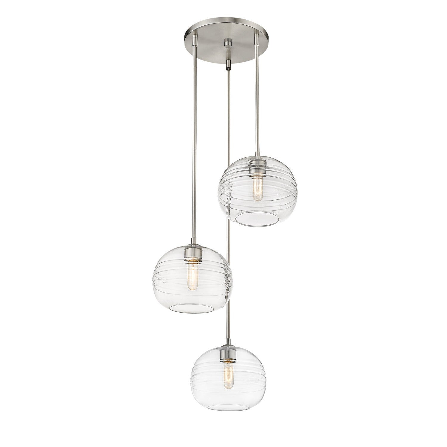 Z-Lite - 486P10-3R-BN - Three Light Chandelier - Harmony - Brushed Nickel