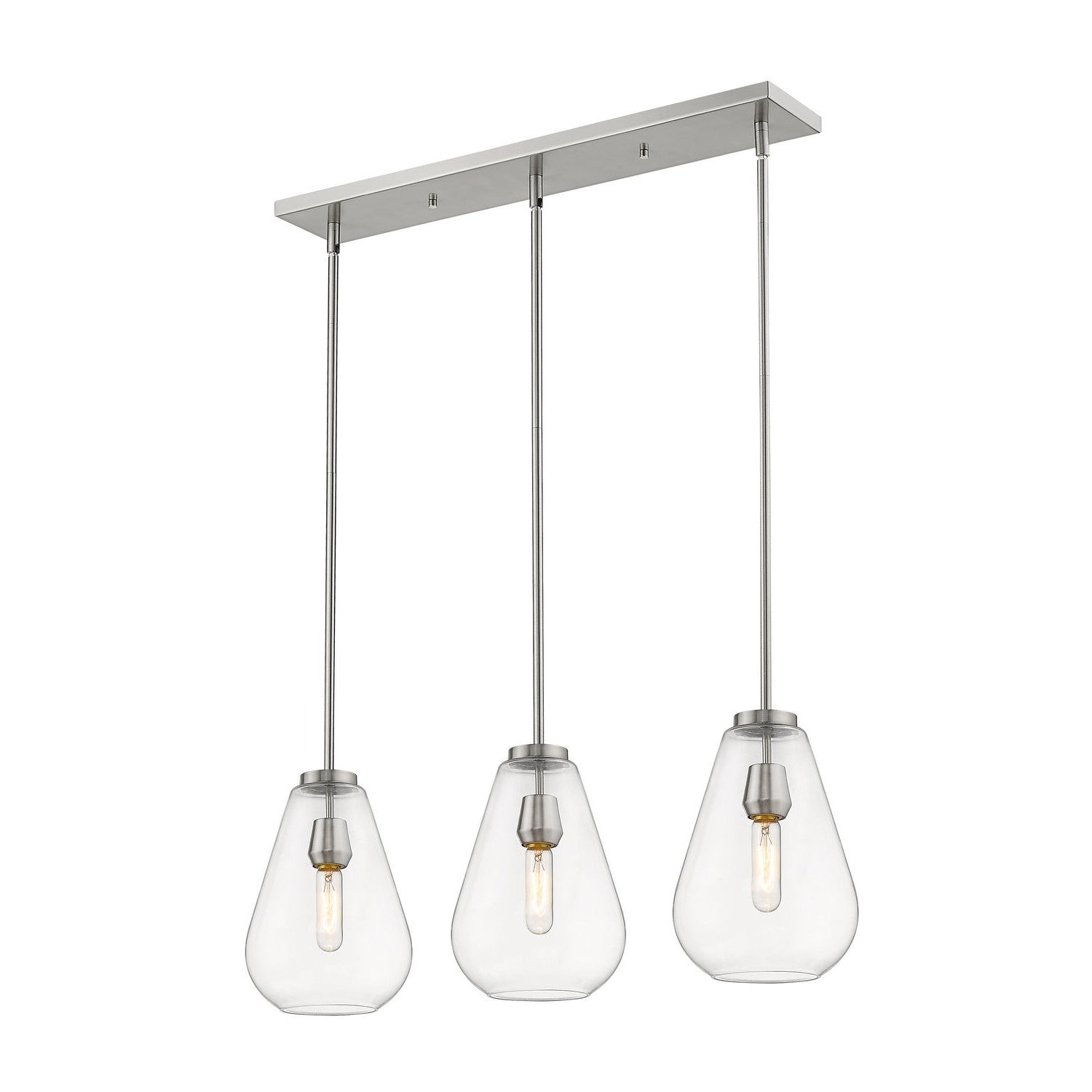 Z-Lite - 488P8-3L-BN - Three Light Linear Chandelier - Ayra - Brushed Nickel