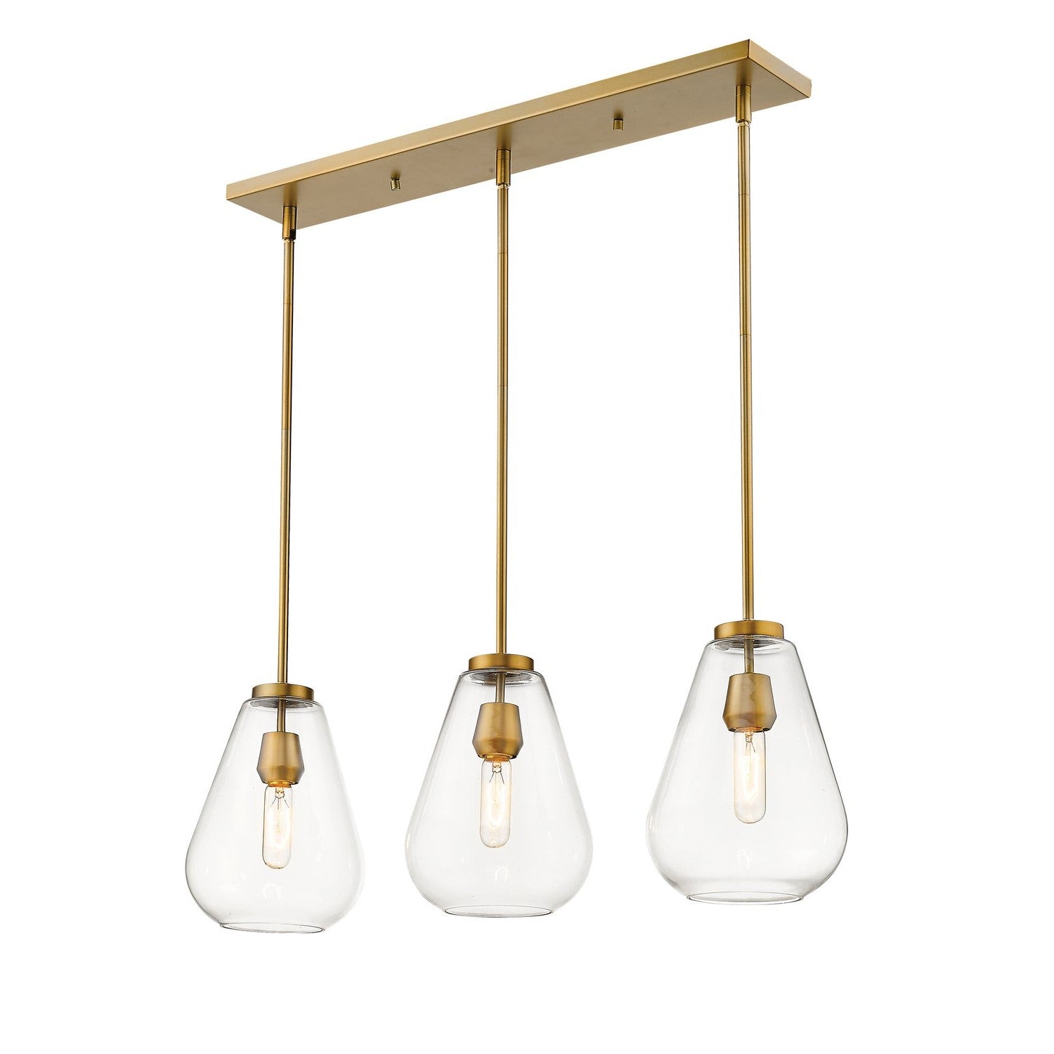 Z-Lite - 488P8-3L-OBR - Three Light Linear Chandelier - Ayra - Olde Brass