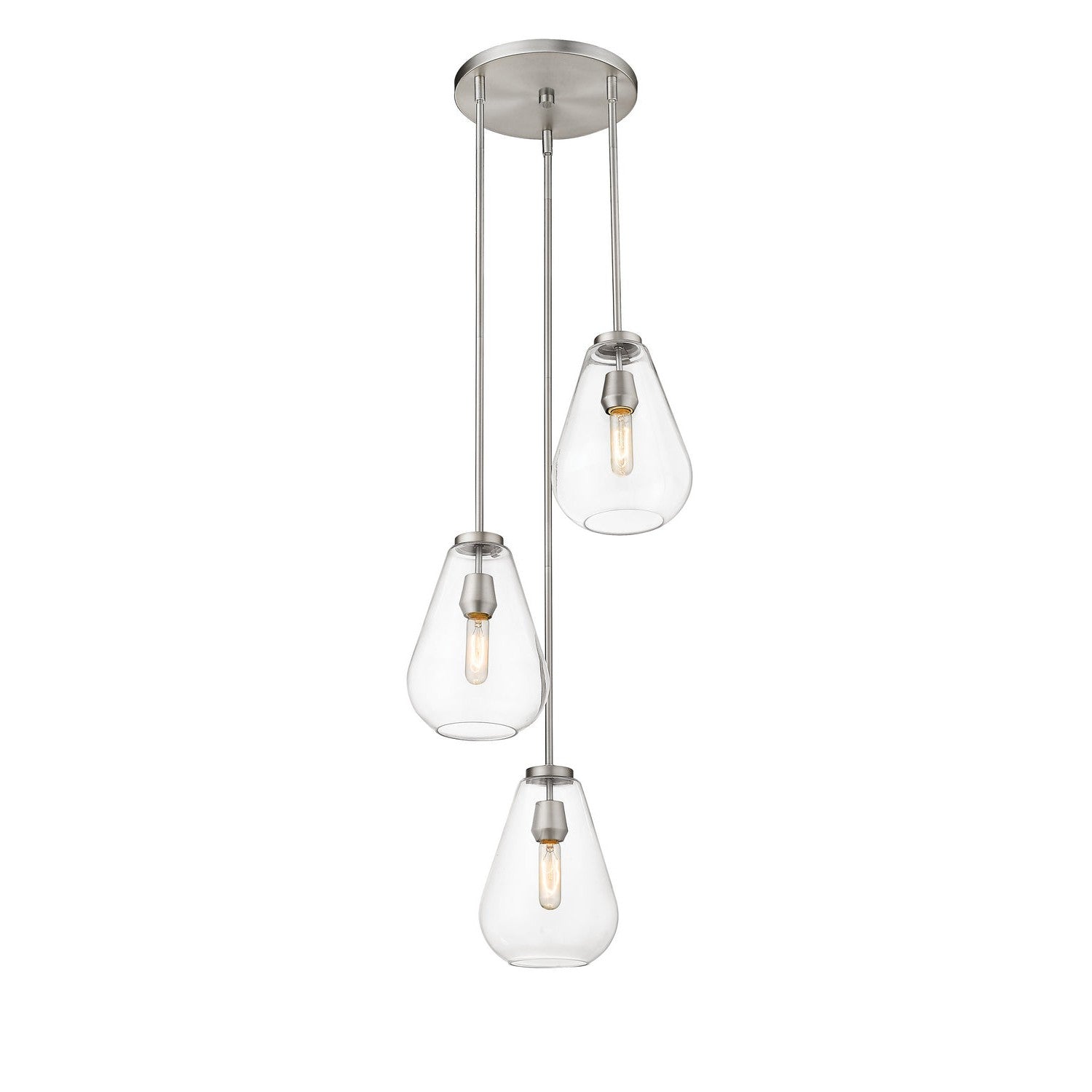 Z-Lite - 488P8-3R-BN - Three Light Chandelier - Ayra - Brushed Nickel