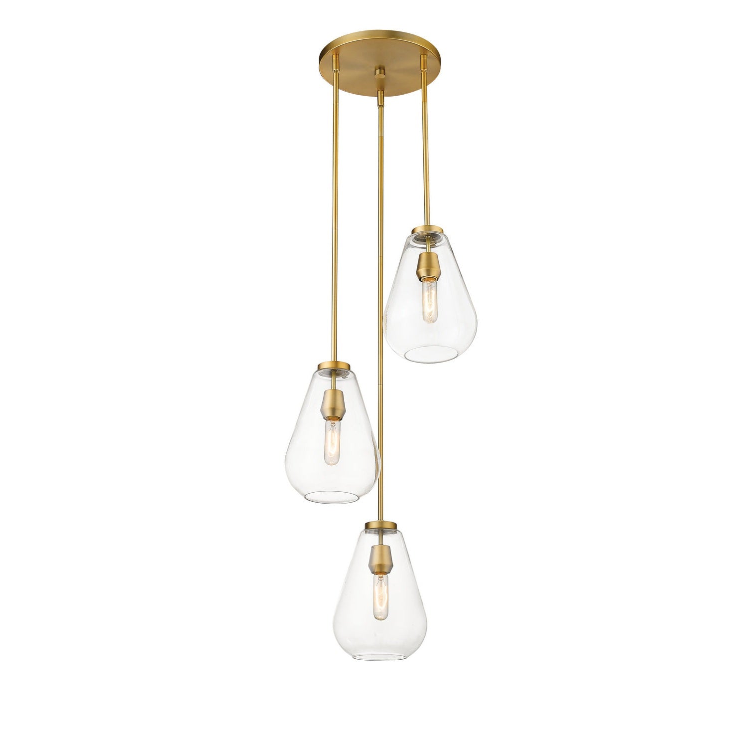 Z-Lite - 488P8-3R-OBR - Three Light Chandelier - Ayra - Olde Brass