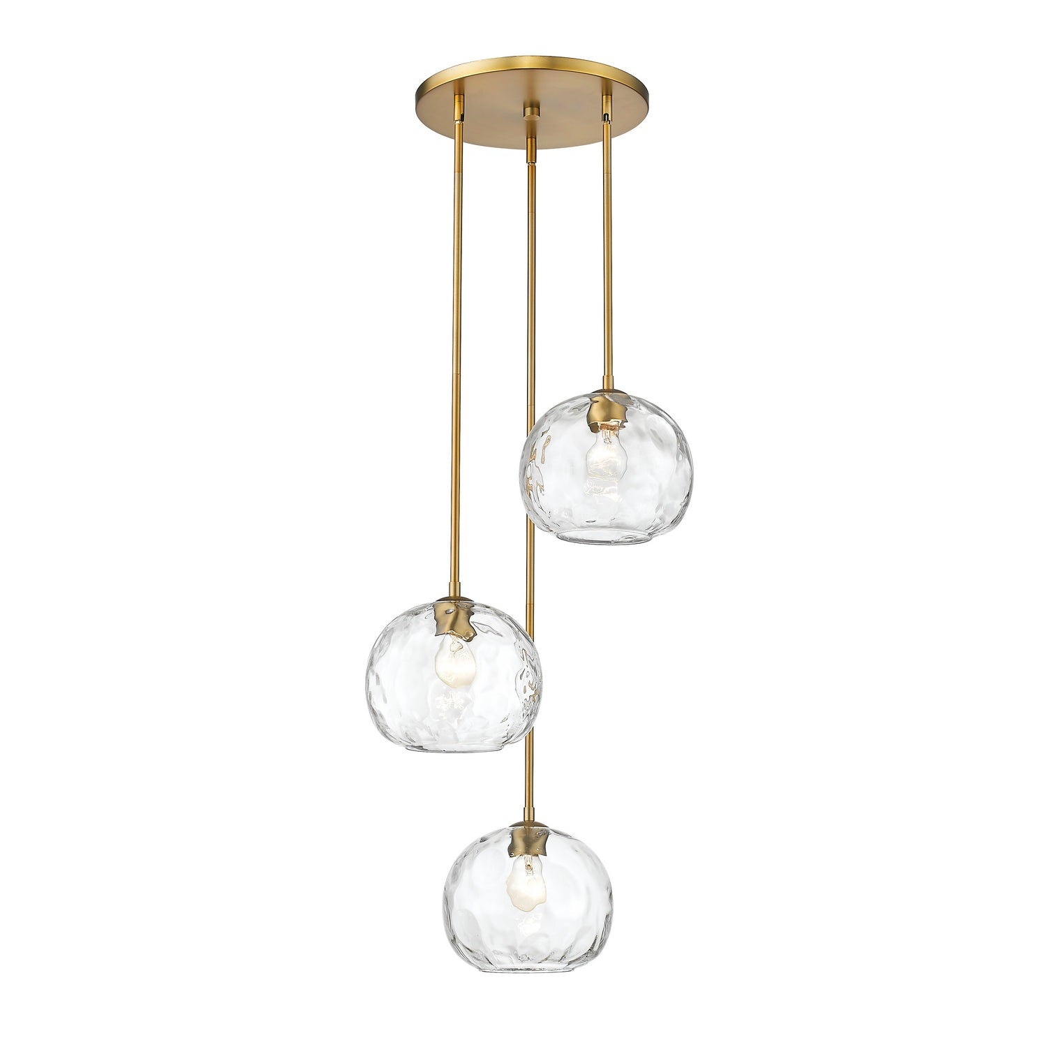 Z-Lite - 490P10-3R-OBR - Three Light Chandelier - Chloe - Olde Brass