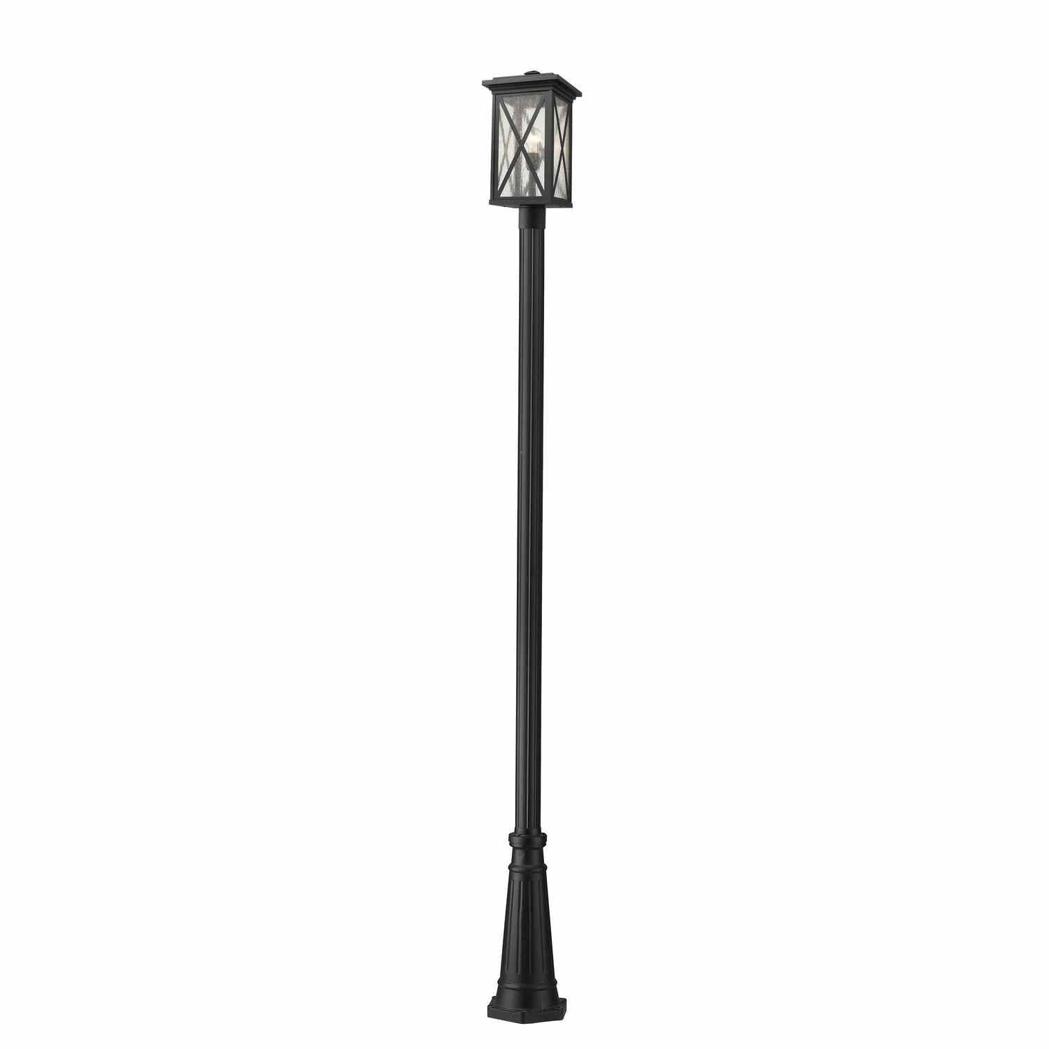 Z-Lite - 583PHBR-519P-BK - One Light Outdoor Post Mounted Fixture - Brookside - Black