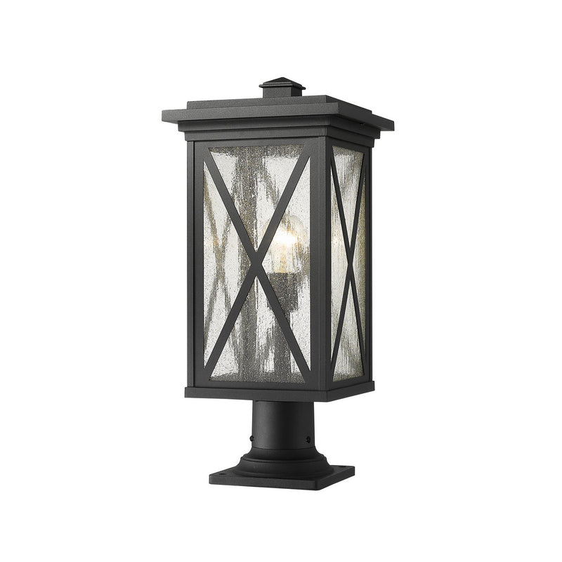 Z-Lite - 583PHBR-533PM-BK - One Light Outdoor Pier Mounted Fixture - Brookside - Black