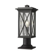 Z-Lite - 583PHMR-533PM-BK - One Light Outdoor Pier Mounted Fixture - Brookside - Black