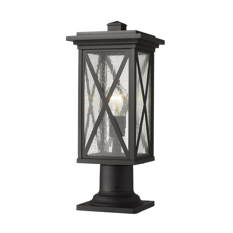 Z-Lite - 583PHMR-533PM-BK - One Light Outdoor Pier Mounted Fixture - Brookside - Black