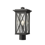 Z-Lite - 583PHMR-BK - One Light Outdoor Post Mount Fixture - Brookside - Black