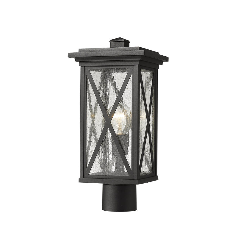 Z-Lite - 583PHMR-BK - One Light Outdoor Post Mount Fixture - Brookside - Black