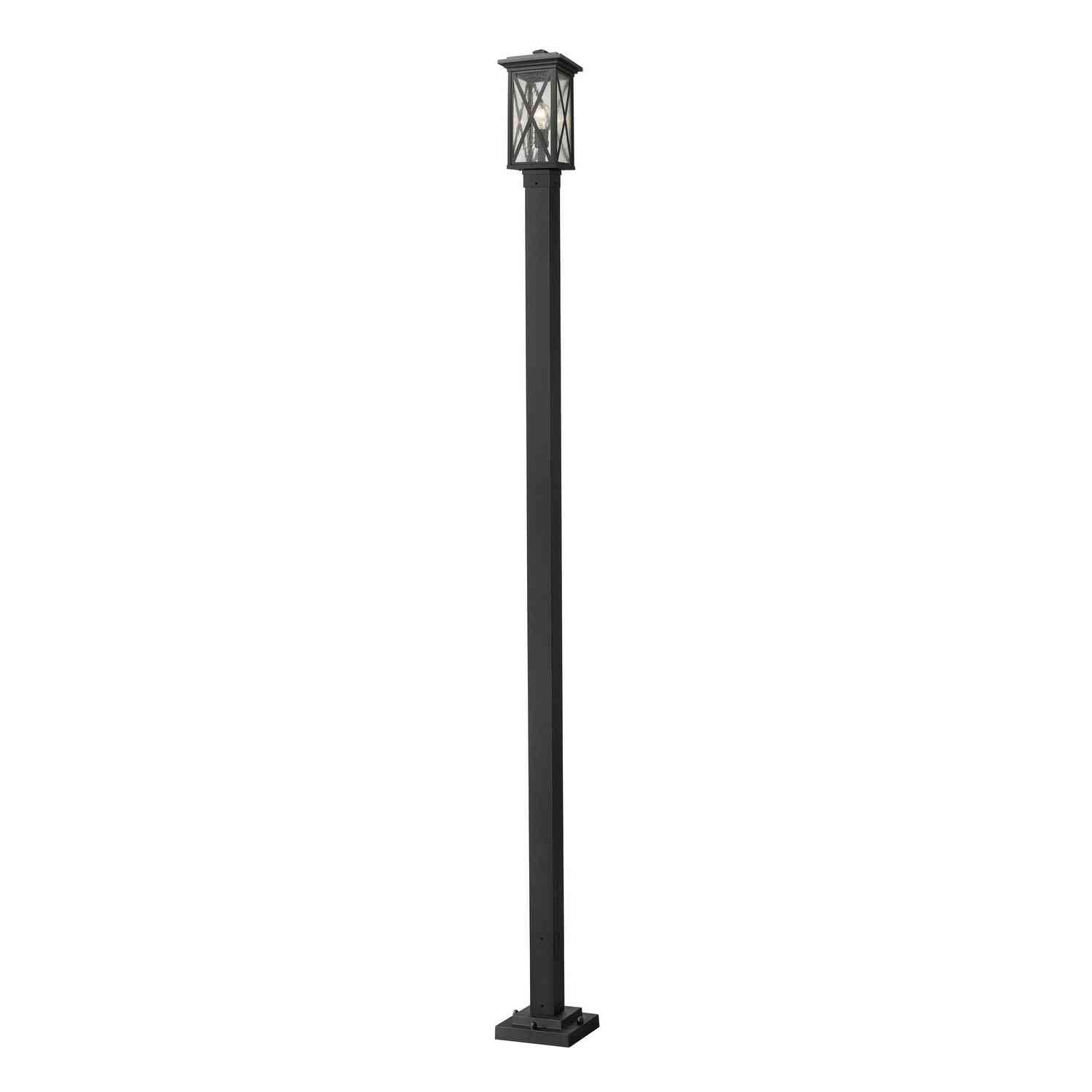 Z-Lite - 583PHMS-536P-BK - One Light Outdoor Post Mounted Fixture - Brookside - Black