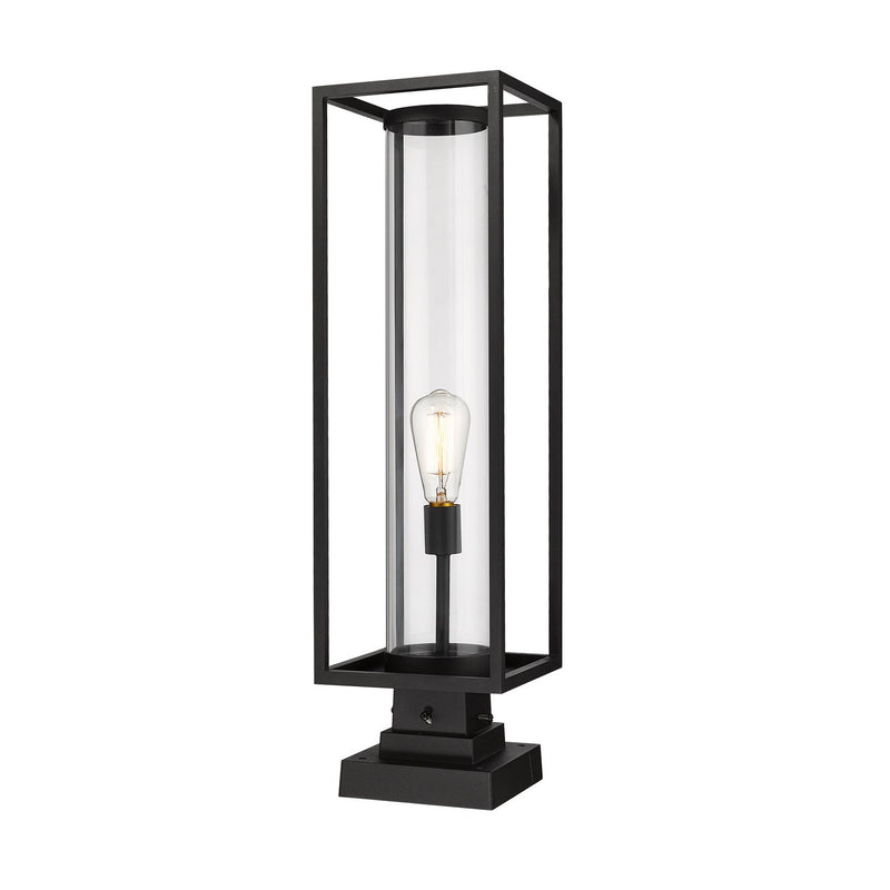 Z-Lite - 584PHBS-SQPM-BK - One Light Outdoor Pier Mounted Fixture - Dunbroch - Black