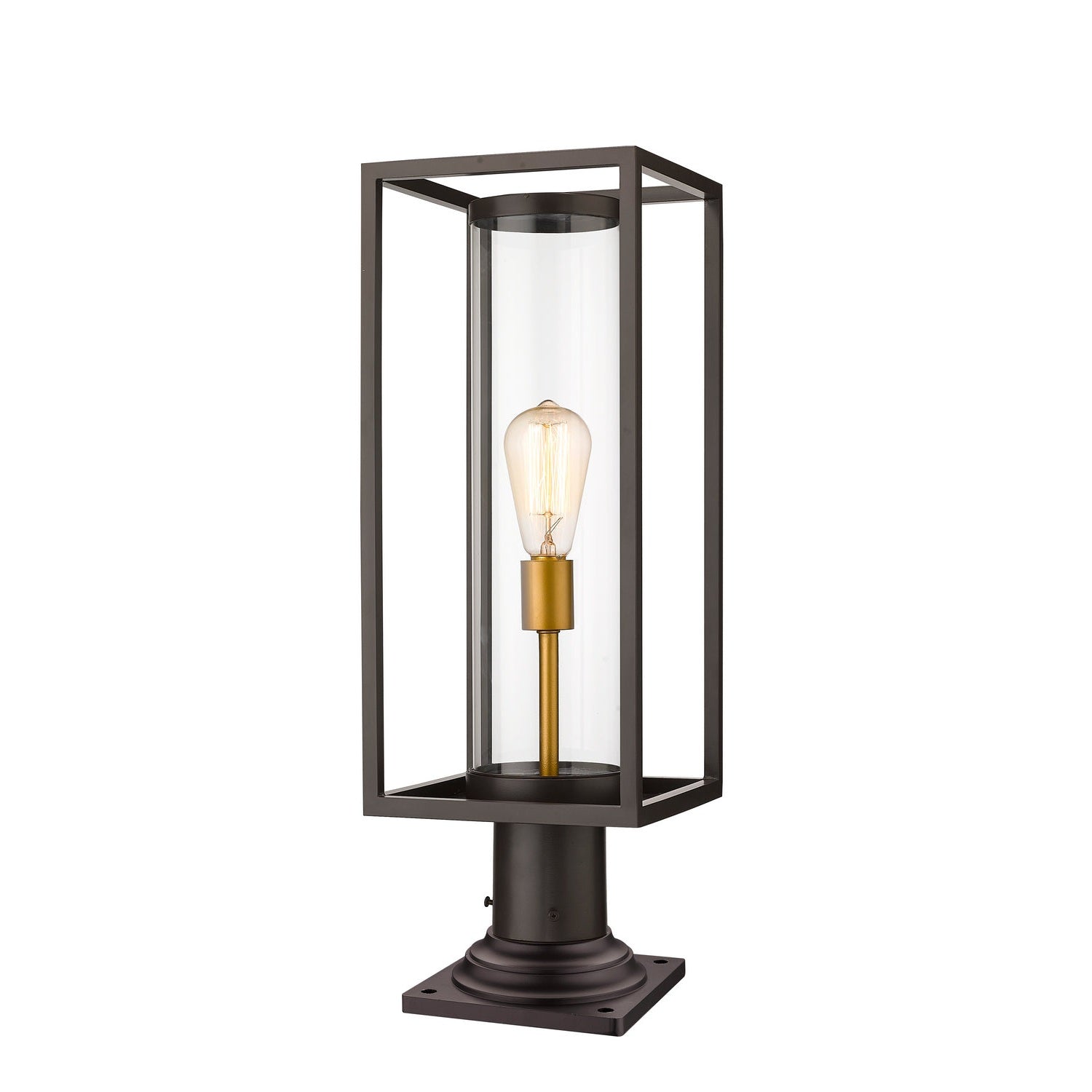 Z-Lite - 584PHMR-533PM-DBZ - One Light Outdoor Pier Mounted Fixture - Dunbroch - Deep Bronze + Outdoor Brass