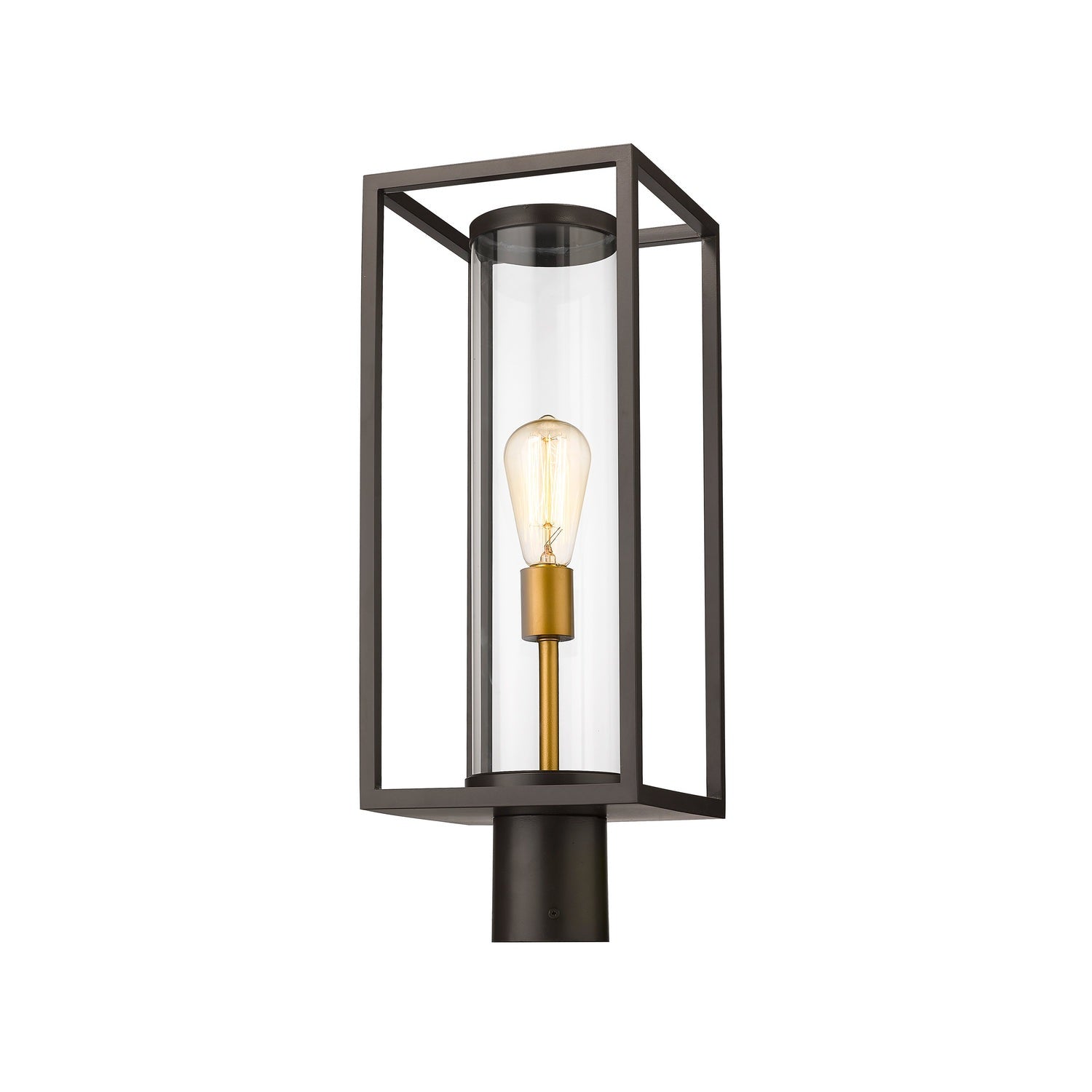 Z-Lite - 584PHMR-DBZ-OBS - One Light Outdoor Post Mount Fixture - Dunbroch - Deep Bronze + Outdoor Brass