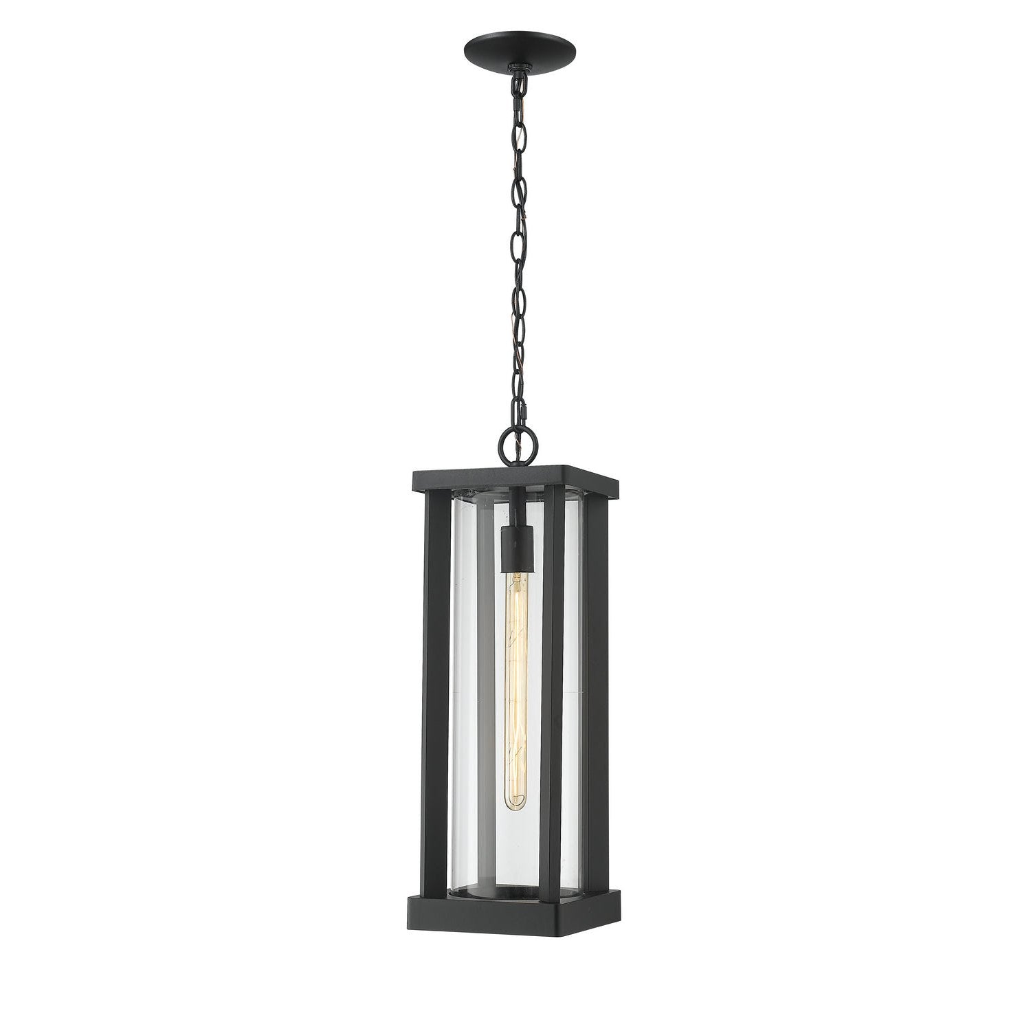 Z-Lite - 586CHB-BK - One Light Outdoor Chain Mount Ceiling Fixture - Glenwood - Black