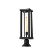Z-Lite - 586PHBR-553PM-BK - One Light Outdoor Pier Mounted Fixture - Glenwood - Black