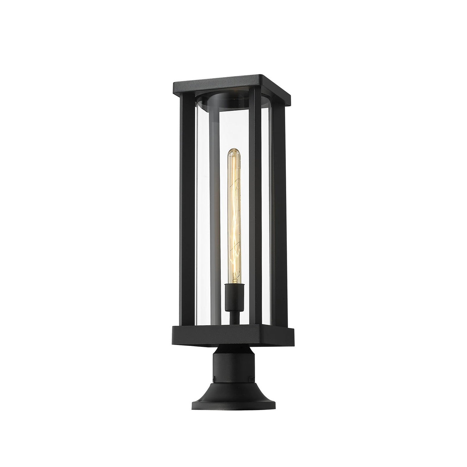 Z-Lite - 586PHBR-553PM-BK - One Light Outdoor Pier Mounted Fixture - Glenwood - Black