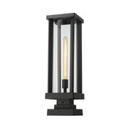Z-Lite - 586PHBS-SQPM-BK - One Light Outdoor Pier Mounted Fixture - Glenwood - Black