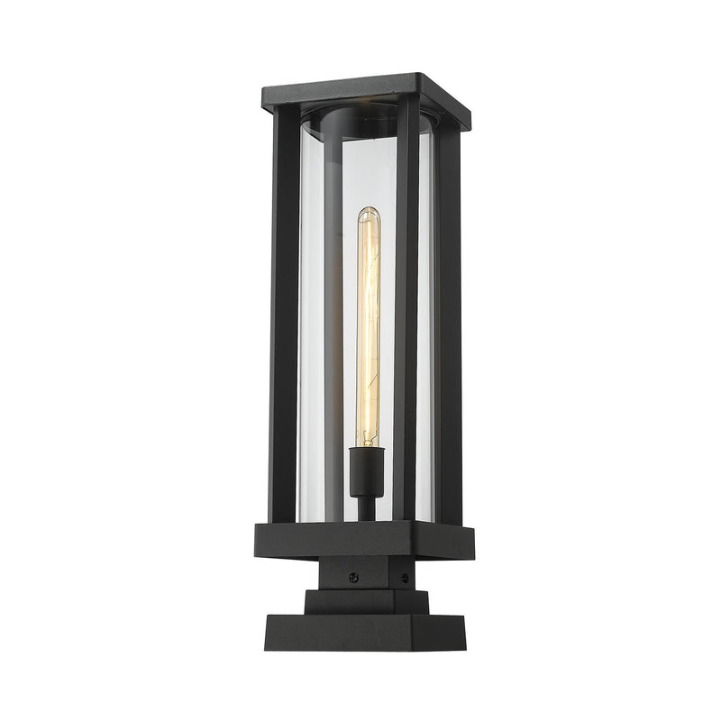 Z-Lite - 586PHBS-SQPM-BK - One Light Outdoor Pier Mounted Fixture - Glenwood - Black