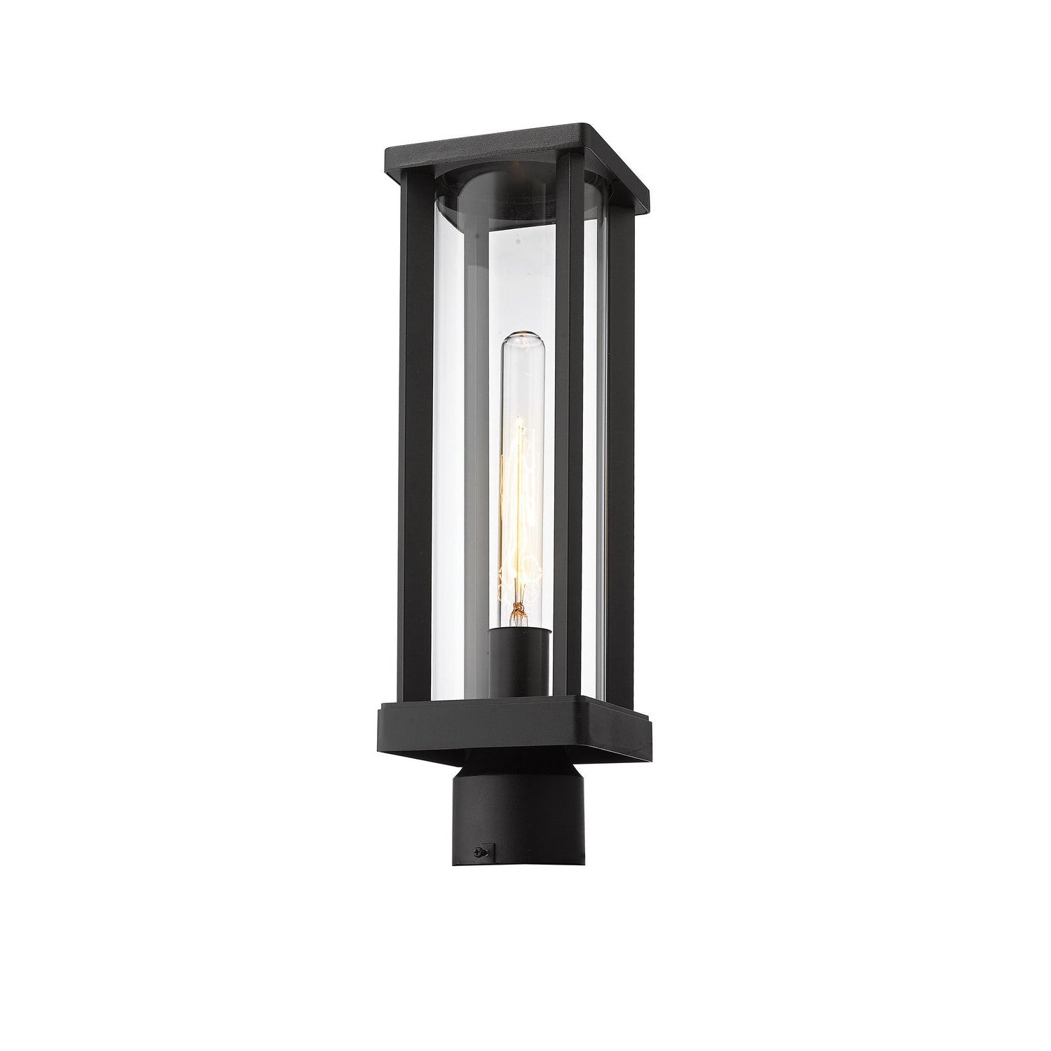 Z-Lite - 586PHMR-BK - One Light Outdoor Post Mount Fixture - Glenwood - Black