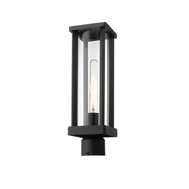 Z-Lite - 586PHMR-BK - One Light Outdoor Post Mount Fixture - Glenwood - Black
